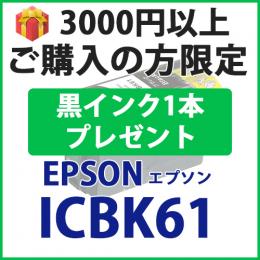 [プレゼント] 1本黒インクプレゼント　3000円以上ご購入の方限定　ICBK61