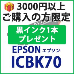 [プレゼント] 1本黒インクプレゼント　3000円以上ご購入の方限定　ICBK70